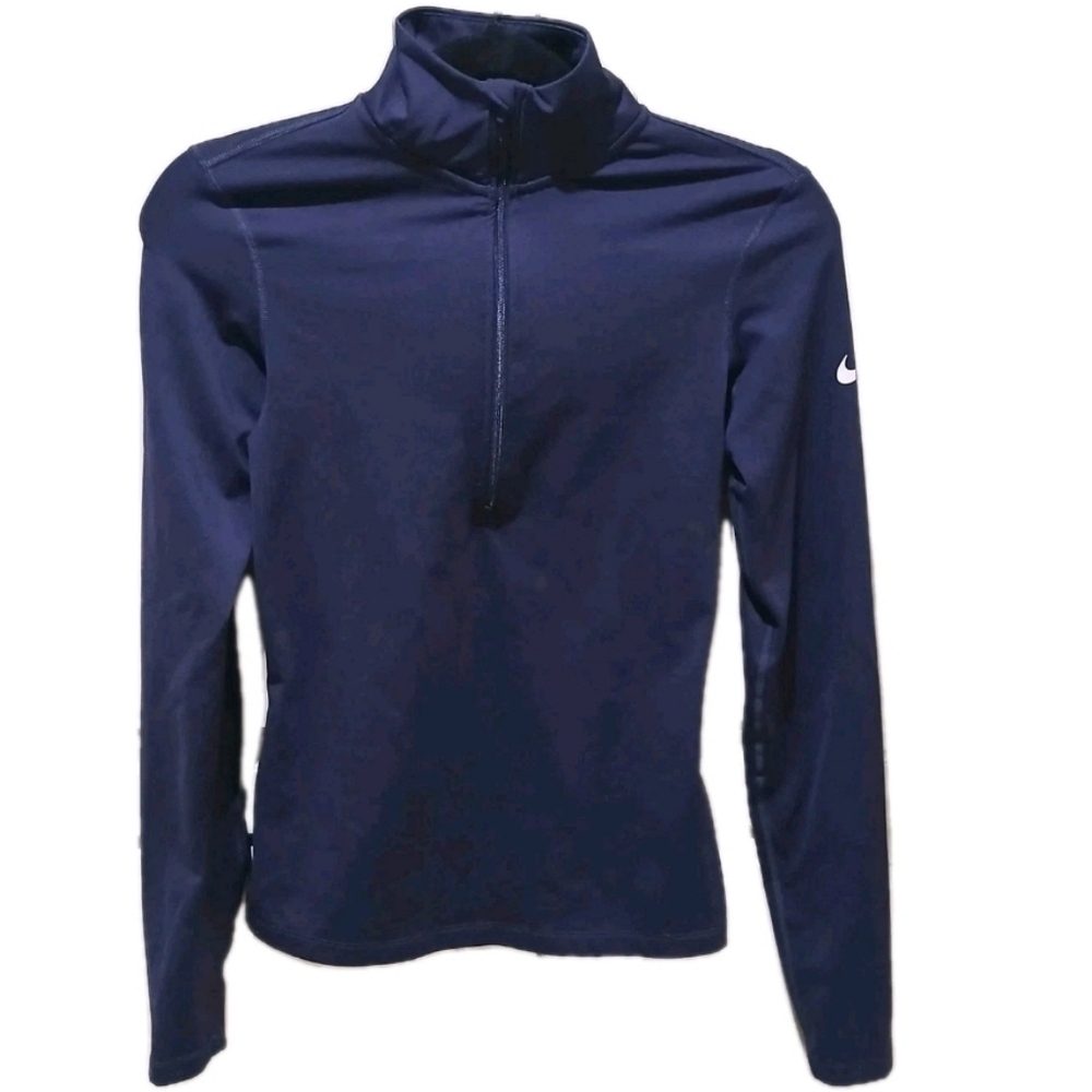 Nike Pro Dri-Fit Mock Neck Half Zip Fleece Lined Women's Purple Size:XS